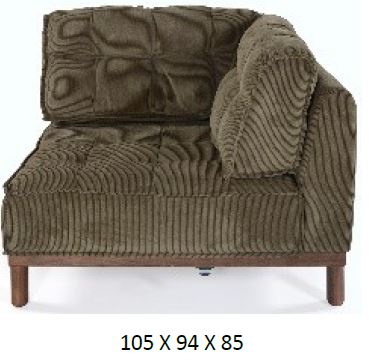 Модулен диван «Pamukkale» + декоративни възглавници, лежанка, 6 модула