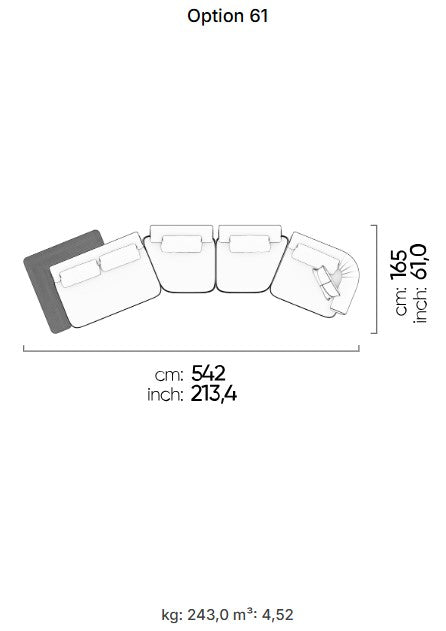 26 готови конфигурации на модулен диван «Kyoto»