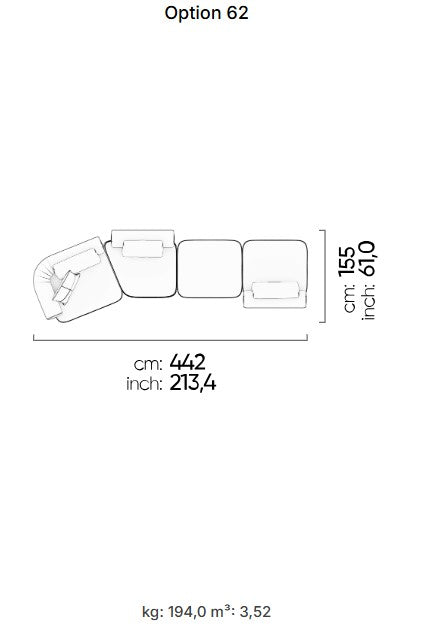 26 готови конфигурации на модулен диван «Kyoto»