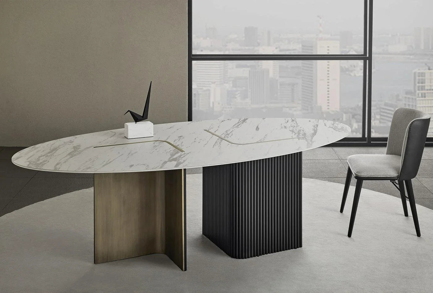 Трапезна маса «Nagoya» + керамичен плот, размер 240х77х116см