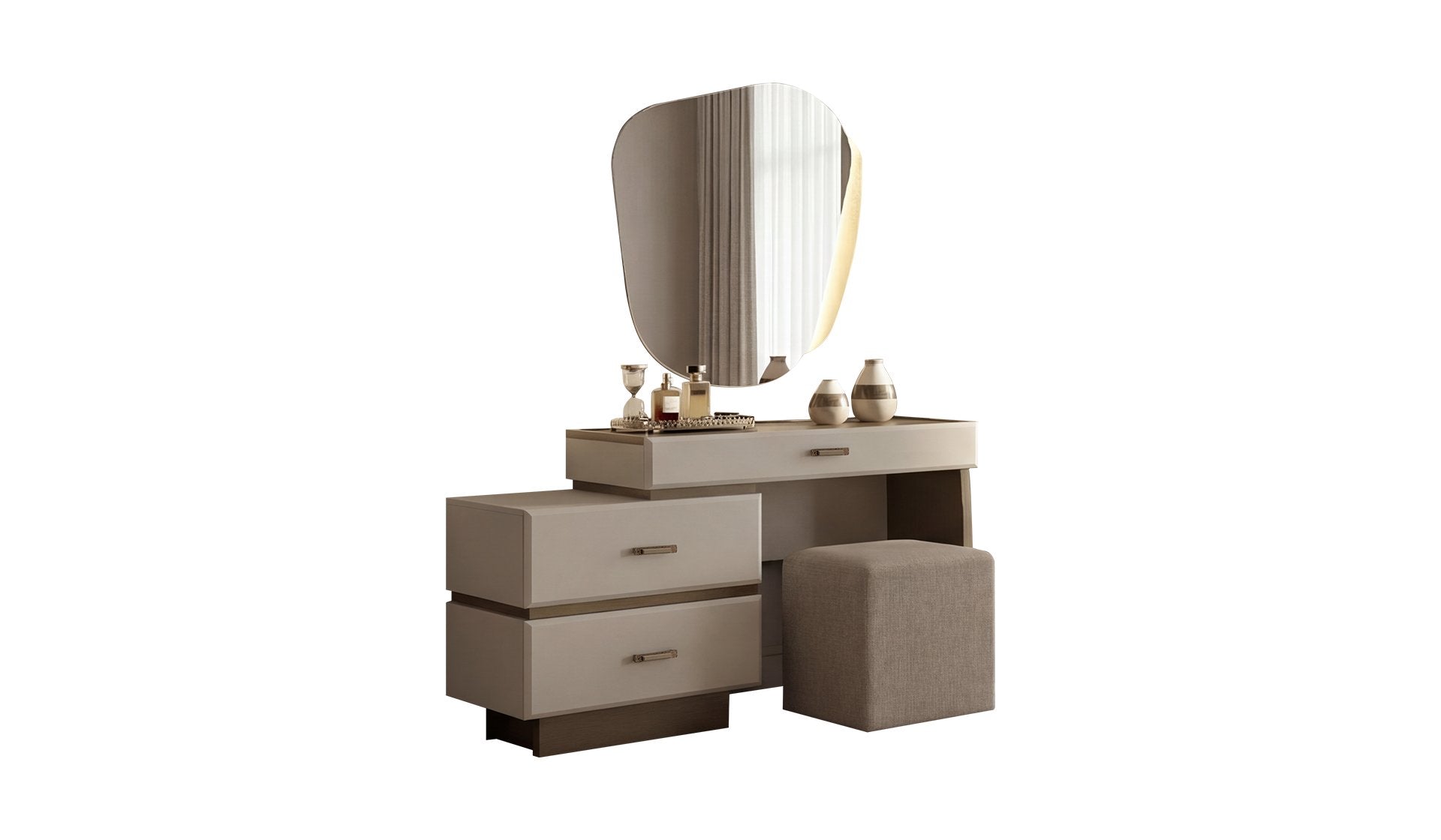 Тоалетка «Teba» с три чекмеджета, размери 136х84х45см