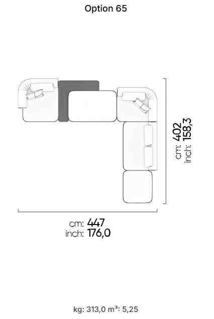 26 готови конфигурации на модулен диван «Kyoto»