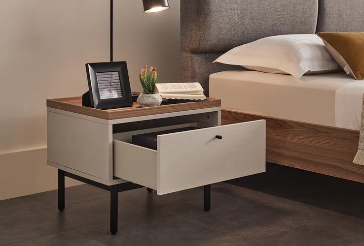 Нощно шкафче «Loreto» + чекмедже, размер 57х48х48см