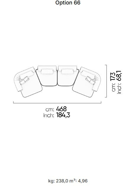 26 готови конфигурации на модулен диван «Kyoto»