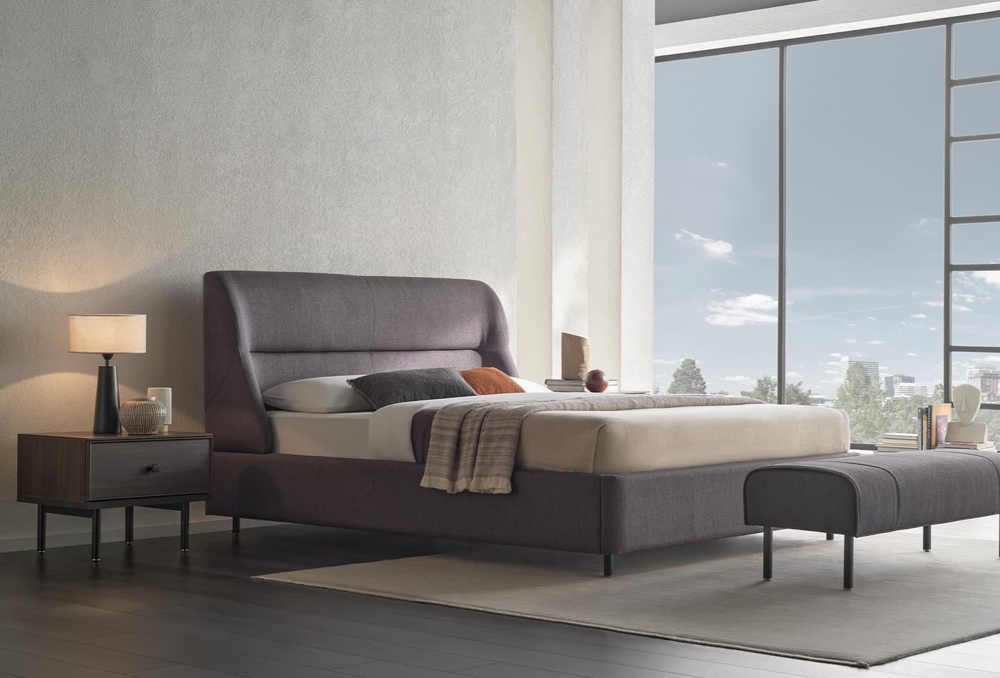 Тапицирано легло «Parma» + табла - с място за съхранение, повдигащ механизъм, система за безшумно затваряне