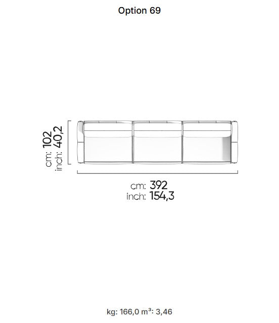 96 готови конфигурации на модулен разтегателен диван «Le Mans Comfort»