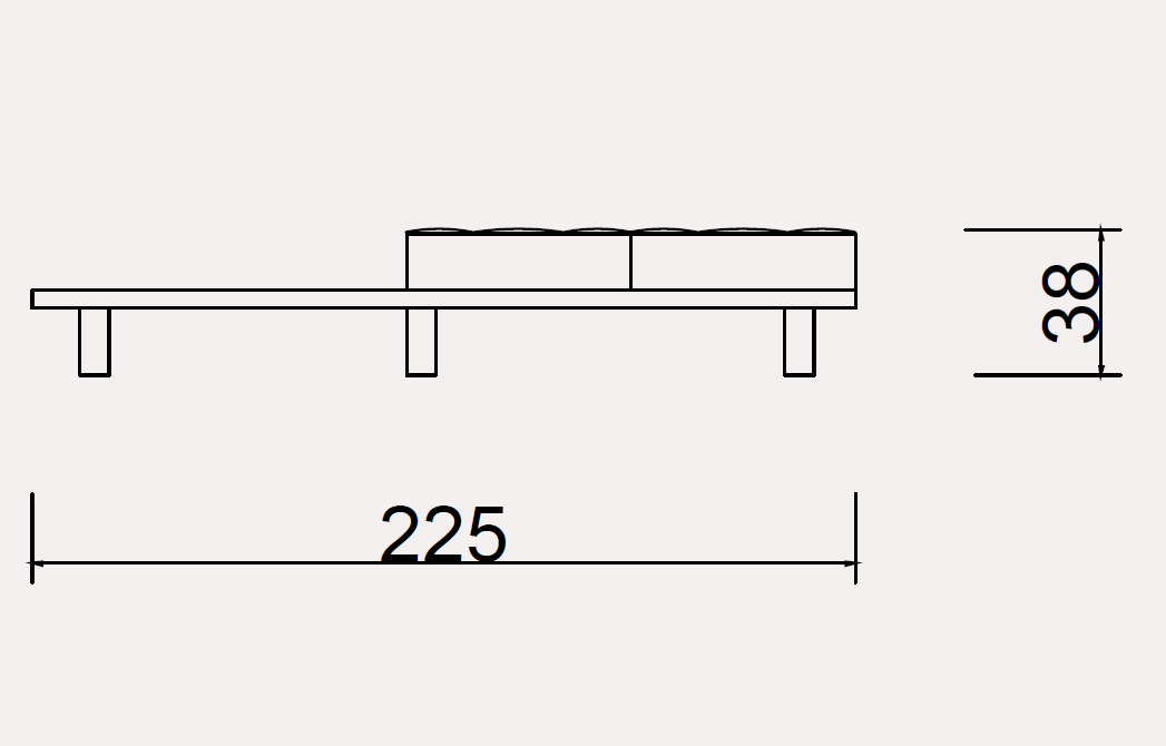 Модулен диван «Alacati» - 3 модула, лежанка, конзолна масичка