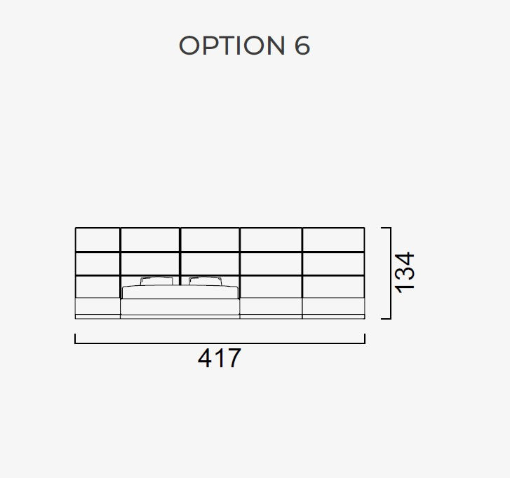 Тапицирано легло «Atlanta» + модулна табла - с място за съхранение, повдигащ механизъм