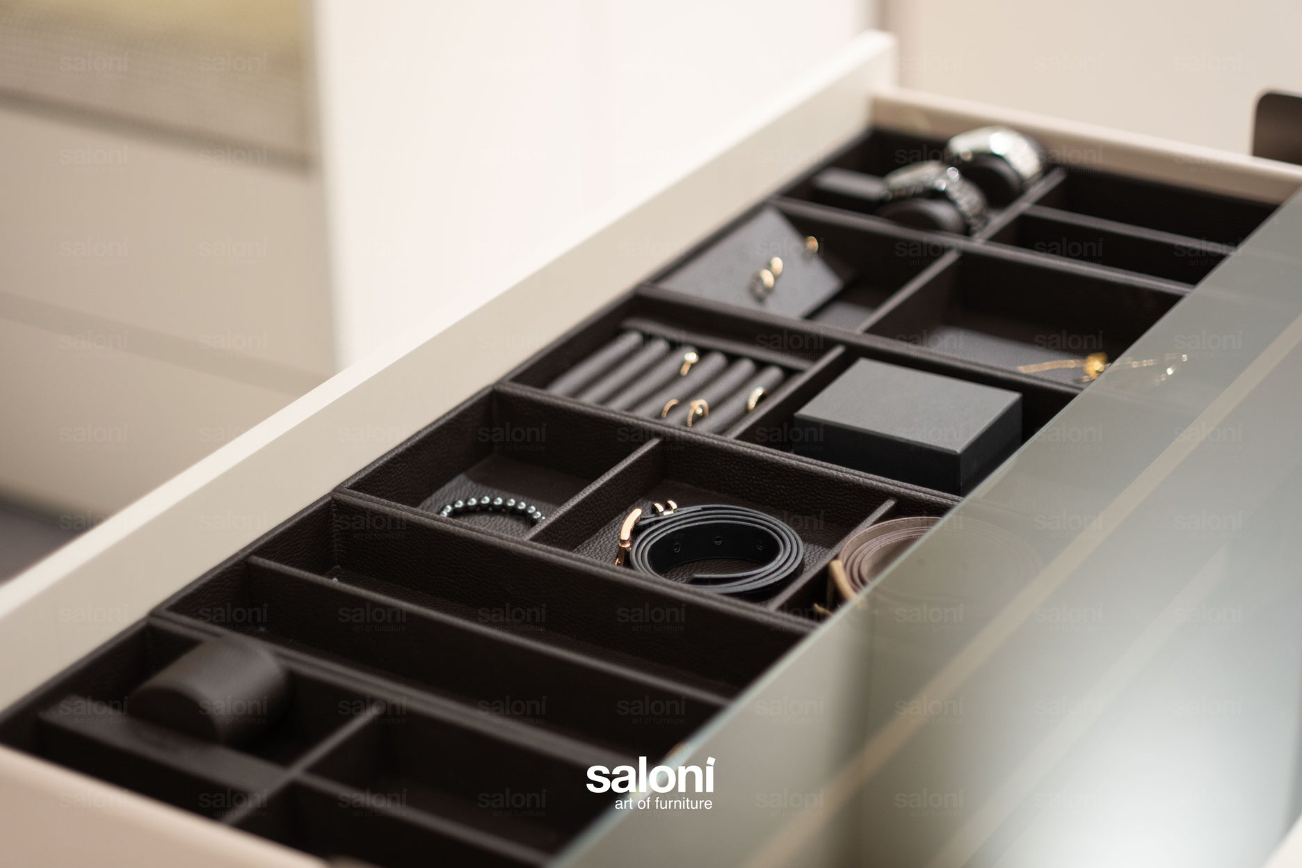 Островен модул «Beta» + чекмеджета с органайзери, ширина 100см