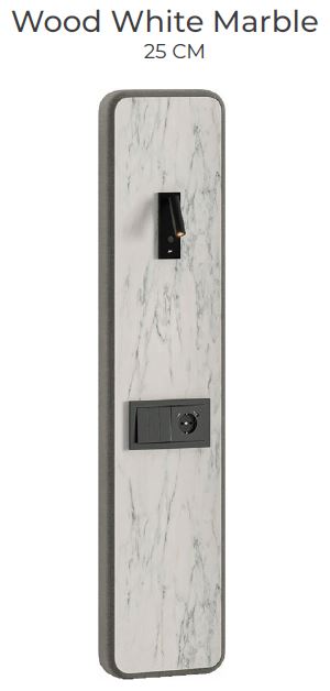 Модулна тапицирана табла за легло «Alfa» с осветление