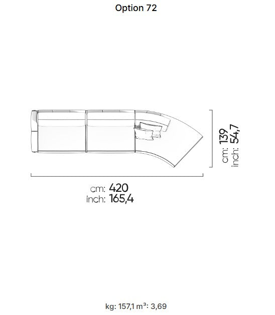 96 готови конфигурации на модулен разтегателен диван «Le Mans Comfort»