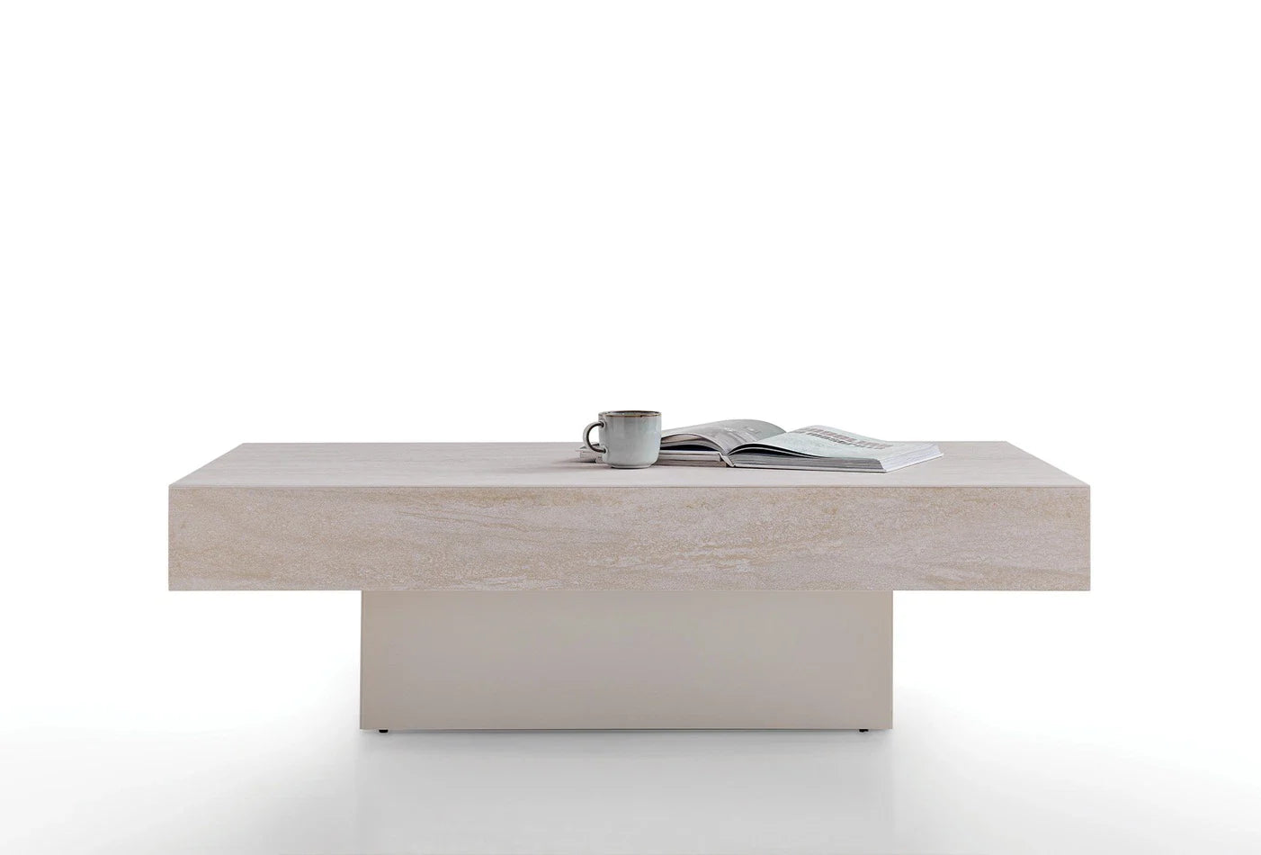 Холна маса «Costa» с травертин, размер 130х38х80см