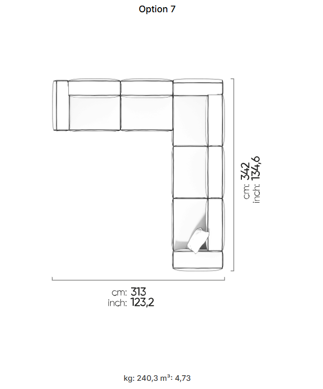 64 готови конфигурации на модулен диван «Plus Poufy»