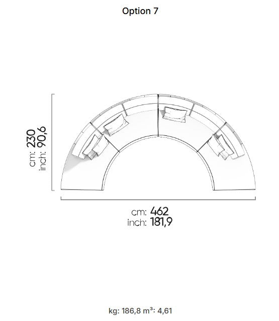 96 готови конфигурации на модулен разтегателен диван «Le Mans Comfort»