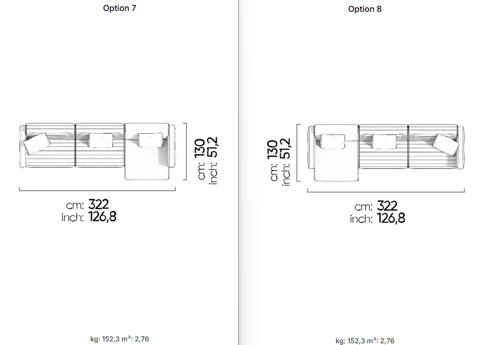 69 готови конфигурации на модулен диван «Heritage»