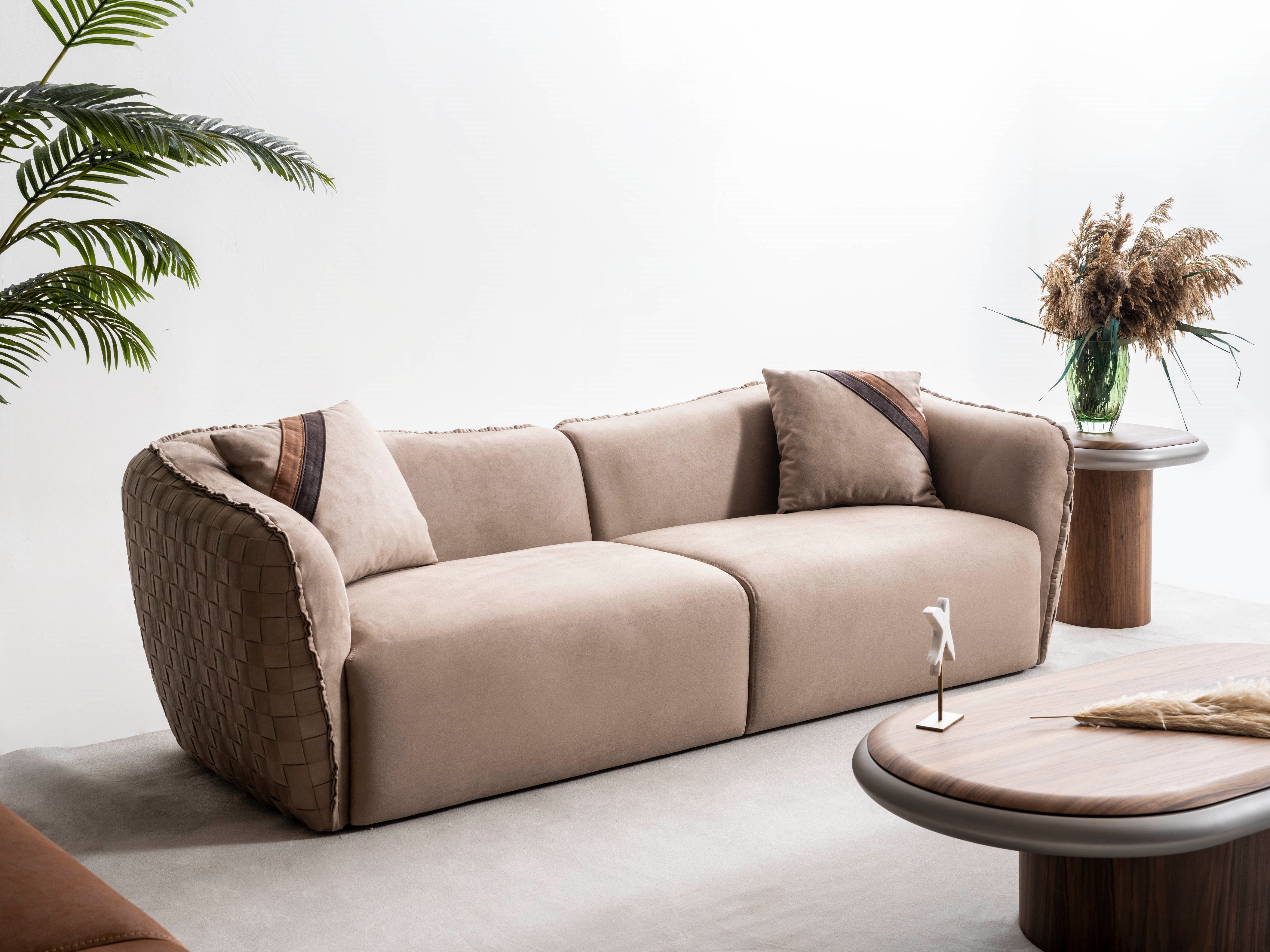 Триместен диван «Balder» + 2 декоративни възглавници, ширина 240см