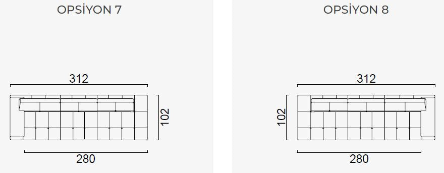 25 готови конфигурации на модулен разтегателен диван «Panamera Comfort»