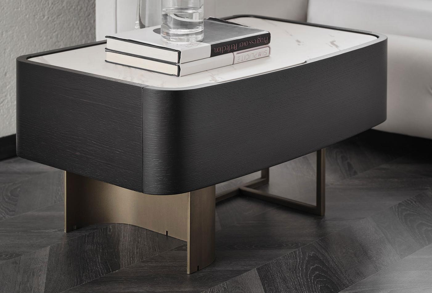 Нощно шкафче «Suva Right» + чекмедже, с керамичен плот, размер 75х40х47см