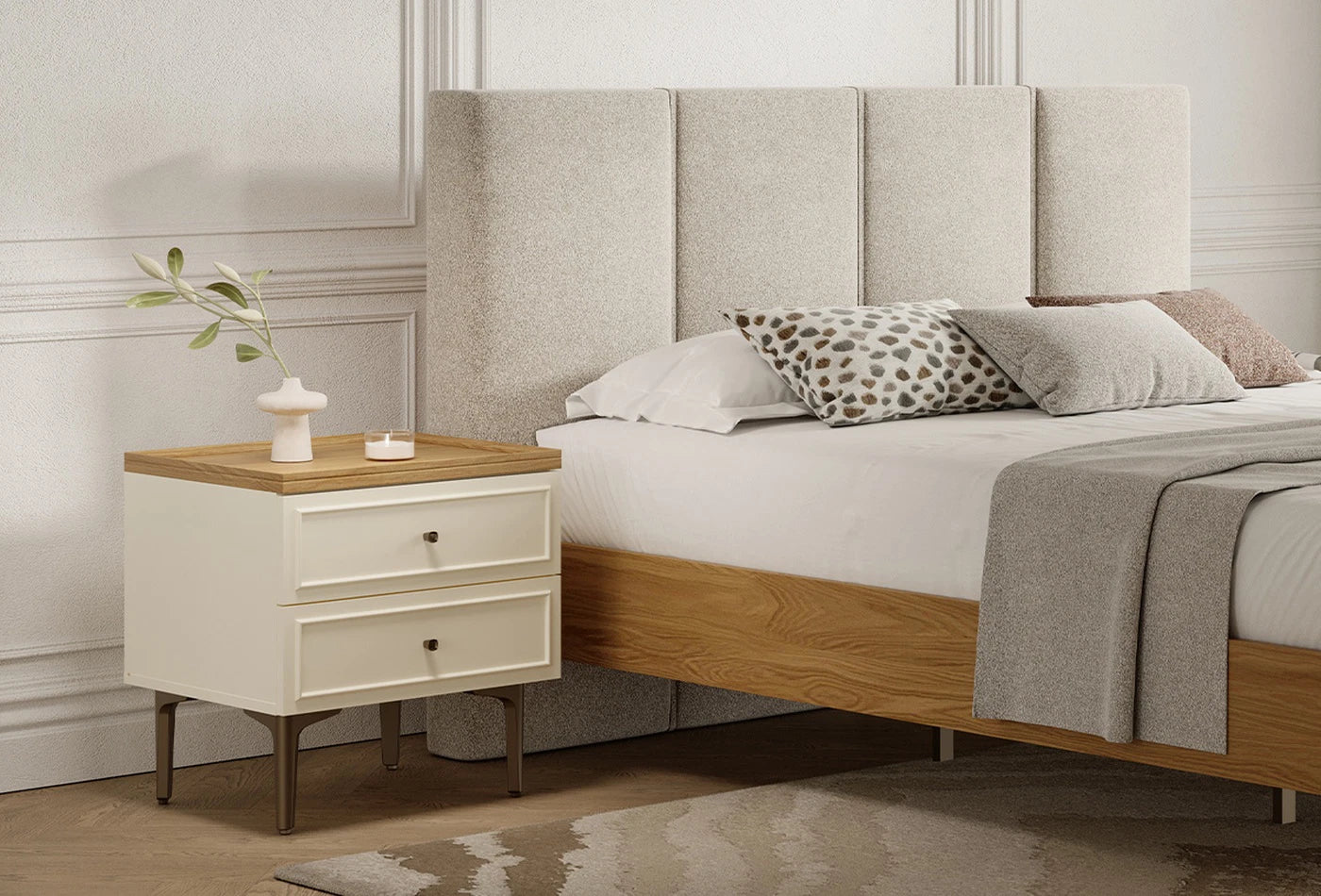 Нощно шкафче «Marsana» + чекмедже, размер 54х58х47см