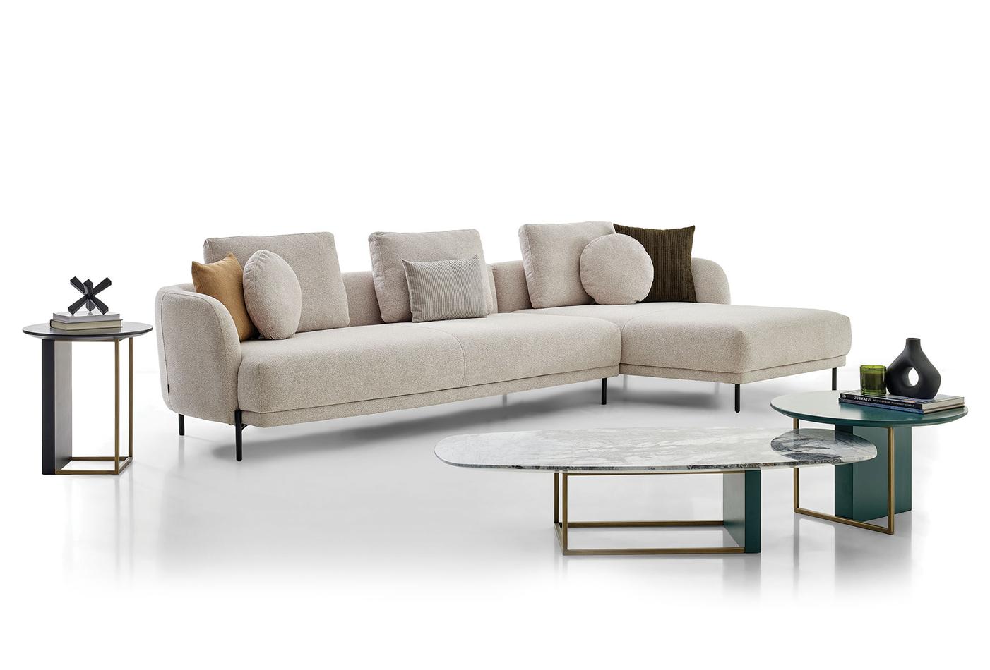 Ъглов диван «Seoul» + пет декоративни възглавници, ширина 338см