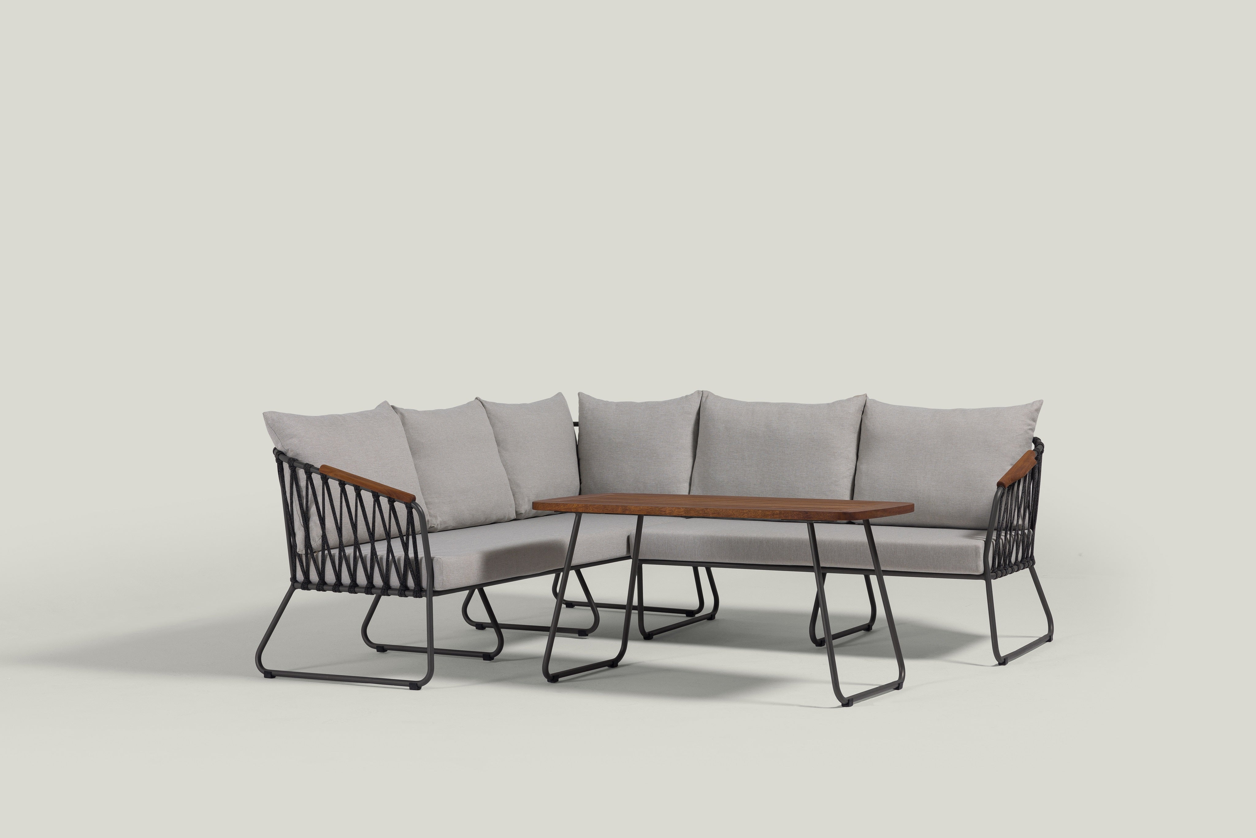 Градинско ъглово канапе «Anatolia» с африкански тик