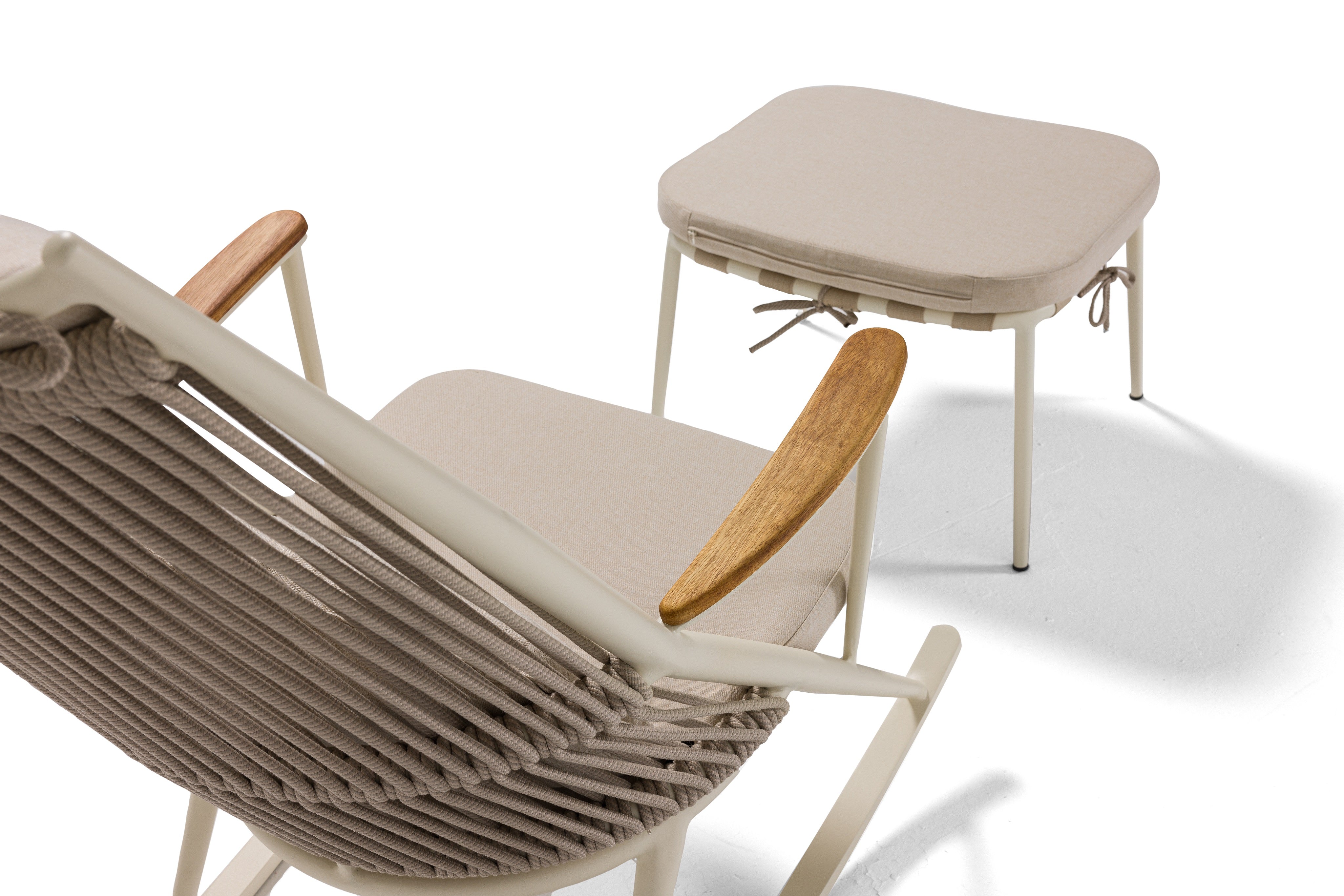 Градинска табуретка «X Type Sall» с африкански тик