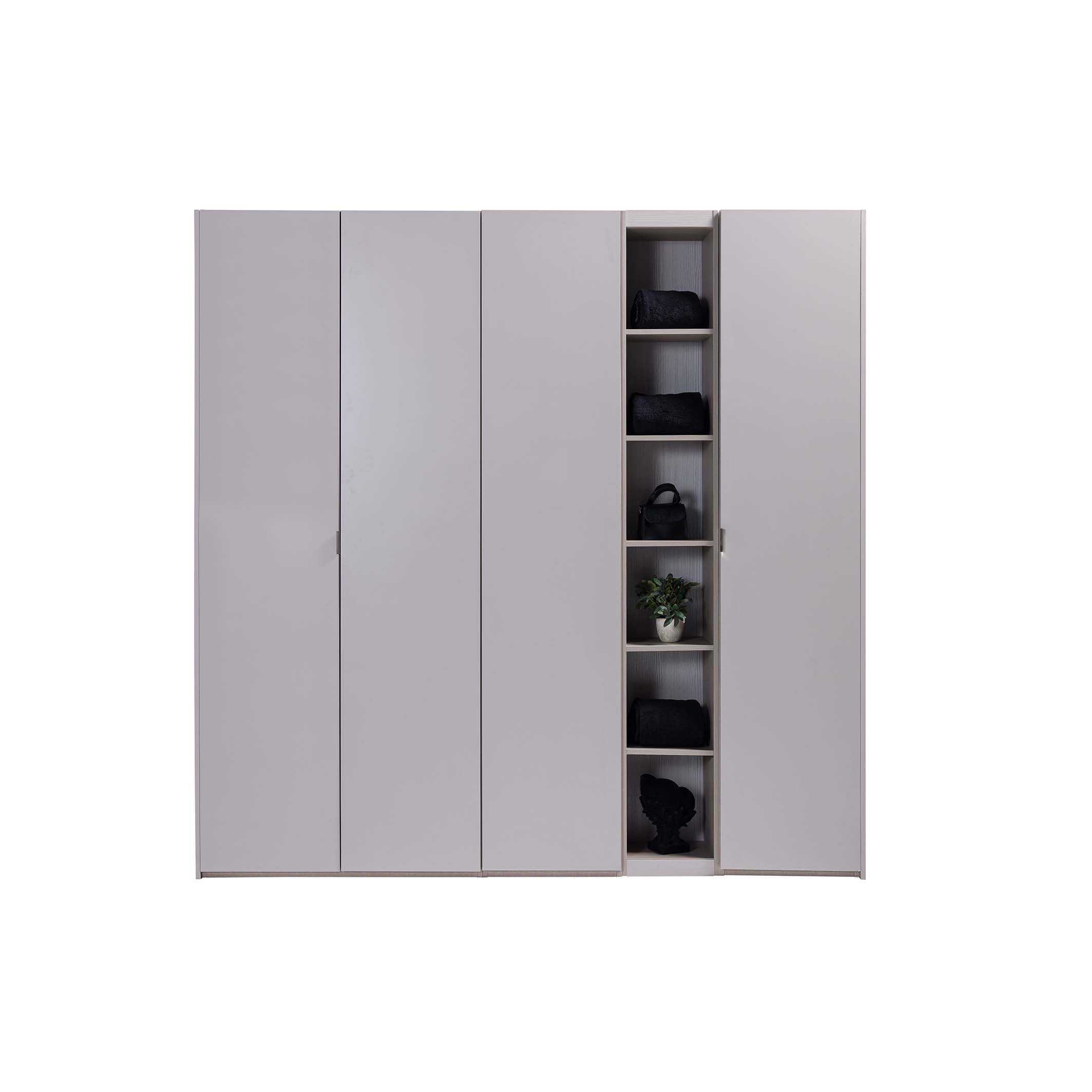 Модулен гардероб «Puzzle» - 8 модула, 10 модела врати, с осветление, стъклени, МДФ, ПДЧ, огледални