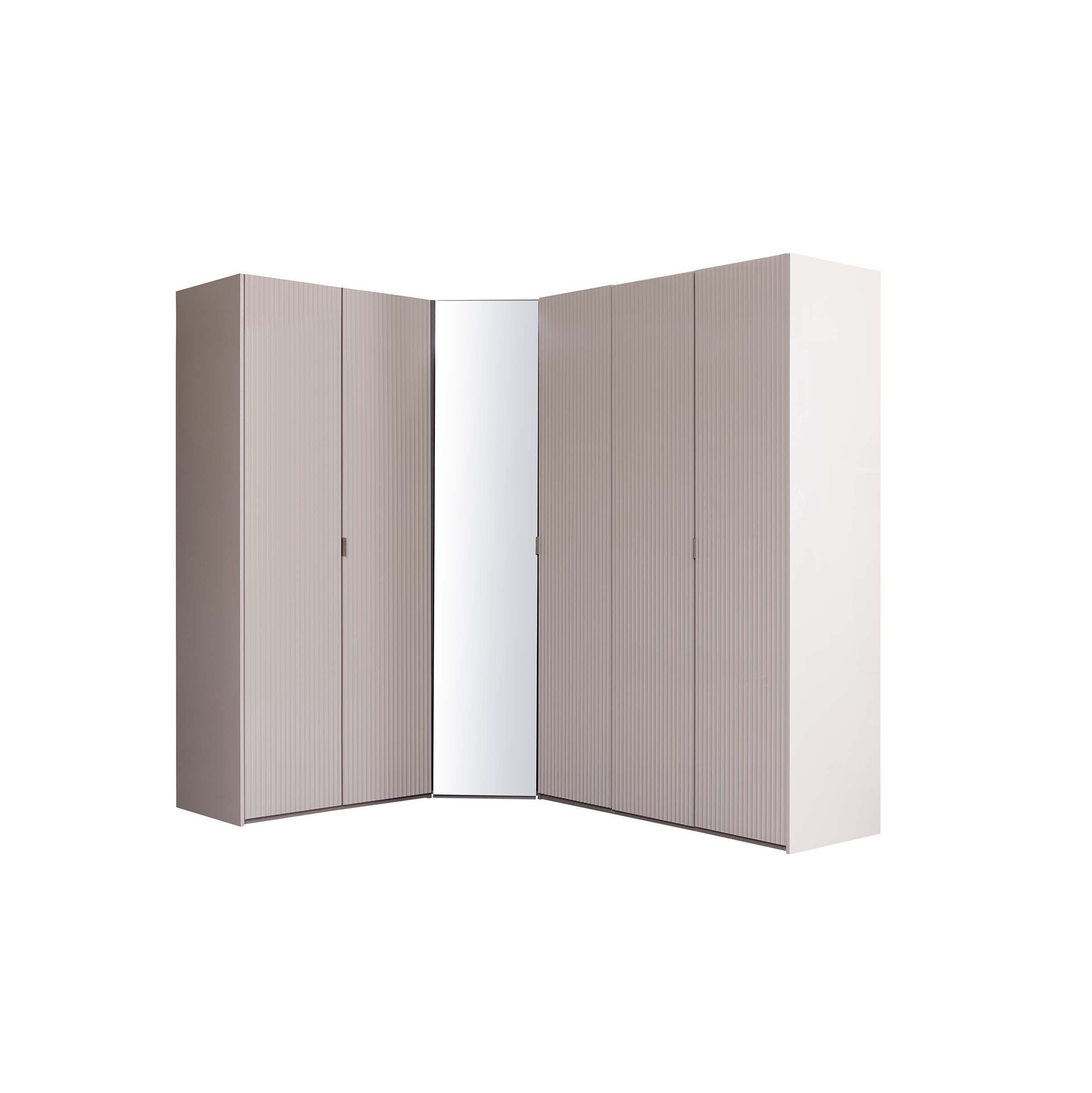 Модулен гардероб «Puzzle» - 8 модула, 10 модела врати, с осветление, стъклени, МДФ, ПДЧ, огледални