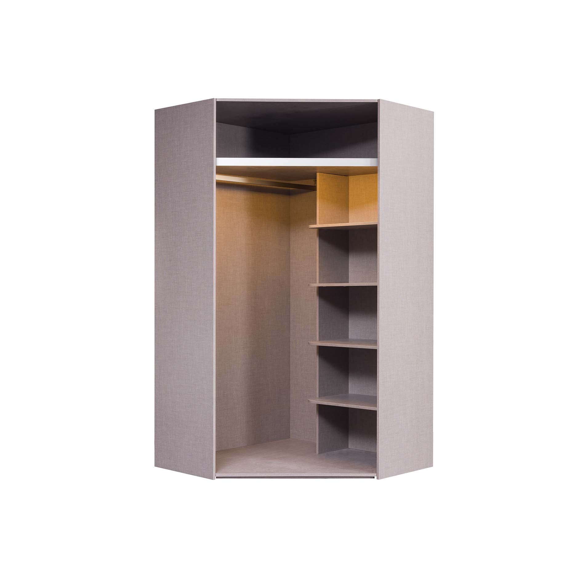 Модулен гардероб «Puzzle» - 8 модула, 10 модела врати, с осветление, стъклени, МДФ, ПДЧ, огледални