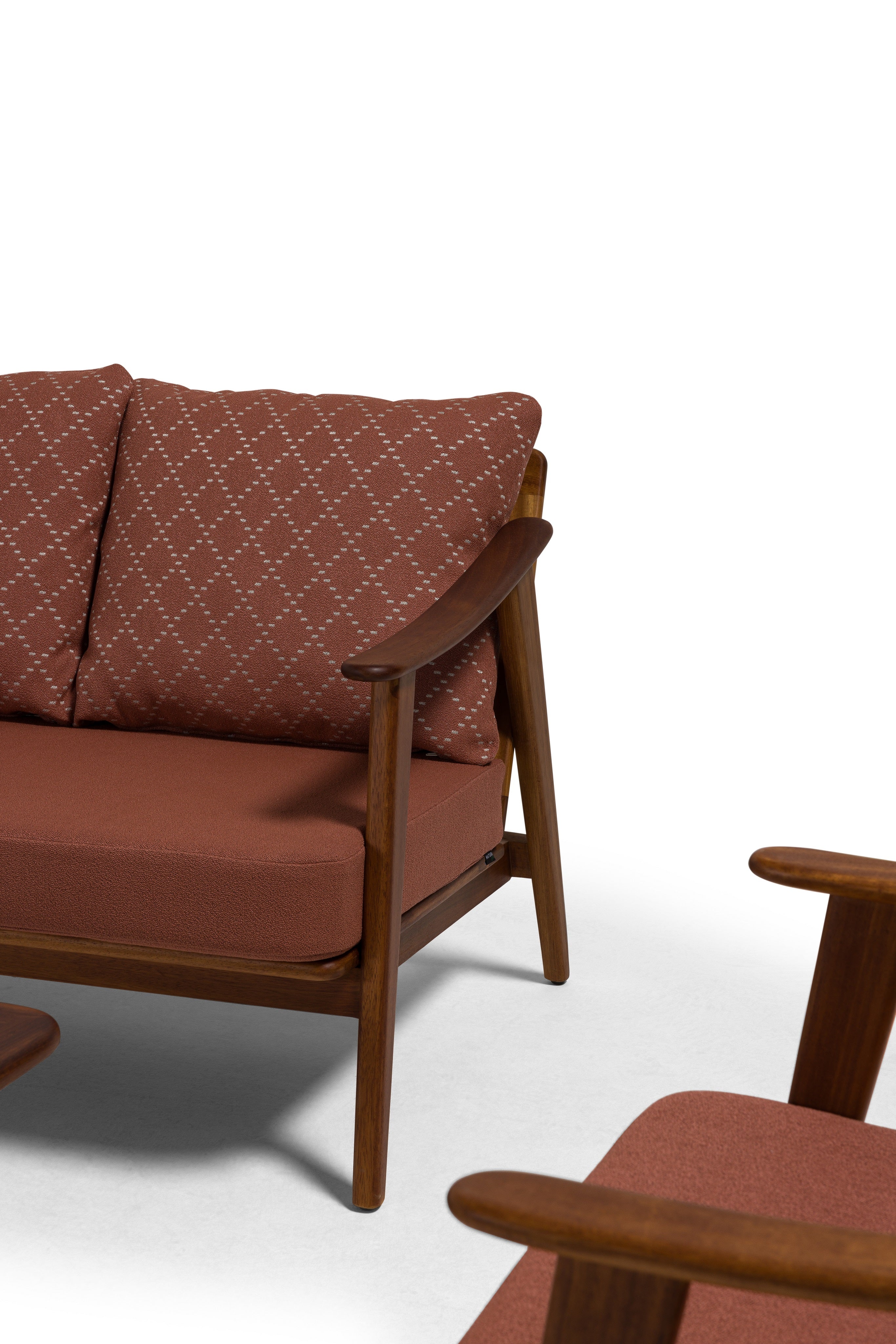 Градинско канапе «Harley» с африкански тик