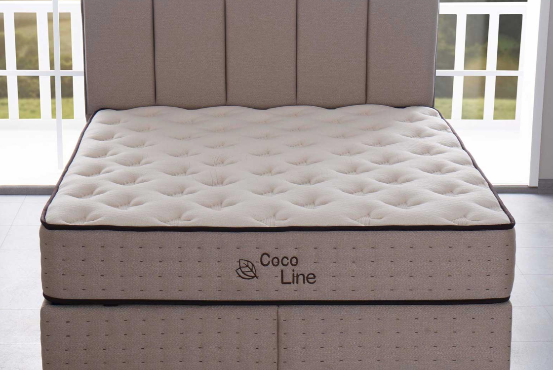 Тапицирано легло «Cocoline» + Матрак и табла - с място за съхранение, повдигащ механизъм, система за безшумно затваряне