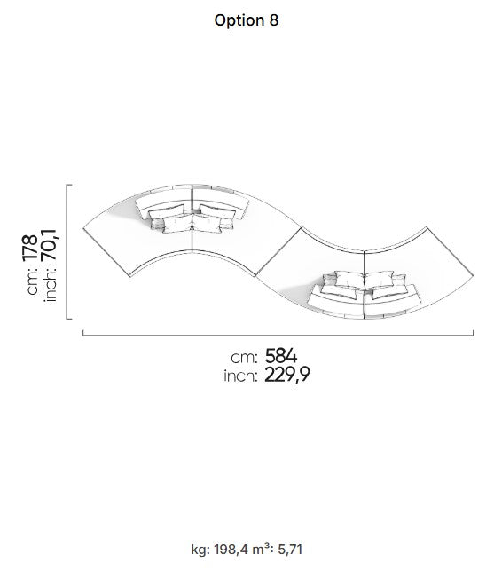 96 готови конфигурации на модулен разтегателен диван «Le Mans Comfort»