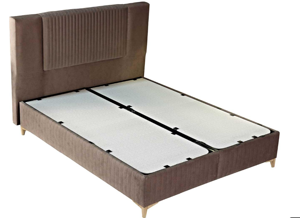 Тапицирано легло «Moonlight» + Матрак и табла - с място за съхранение, повдигащ механизъм, система за безшумно затваряне