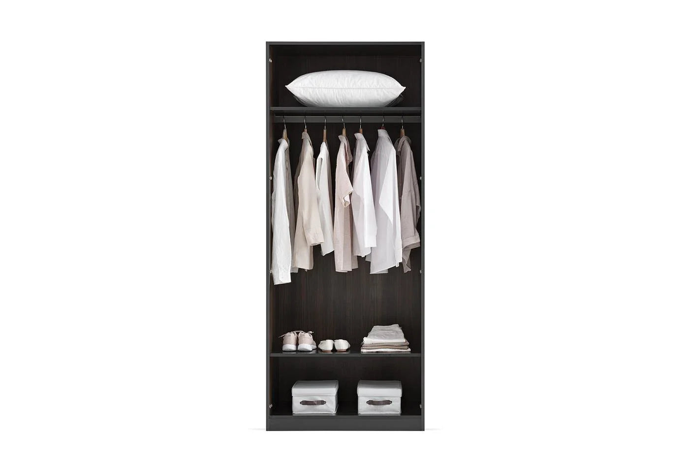 Двукрилен гардероб «Parma» - рафтове, ширина 90см