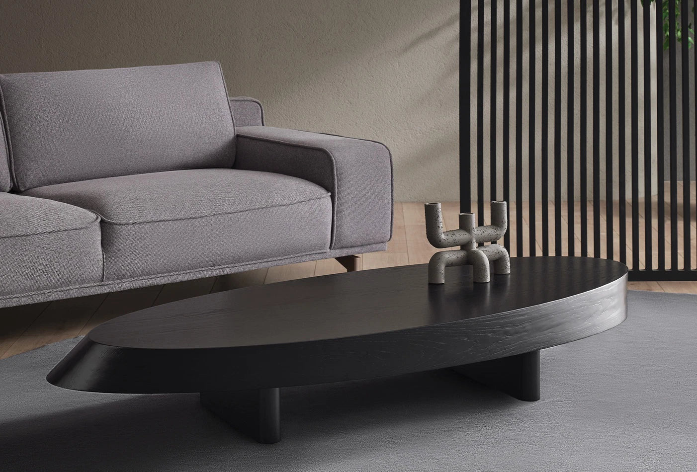 Холна маса «Oblique» с естествен фурнир, с размер 187х30х73см