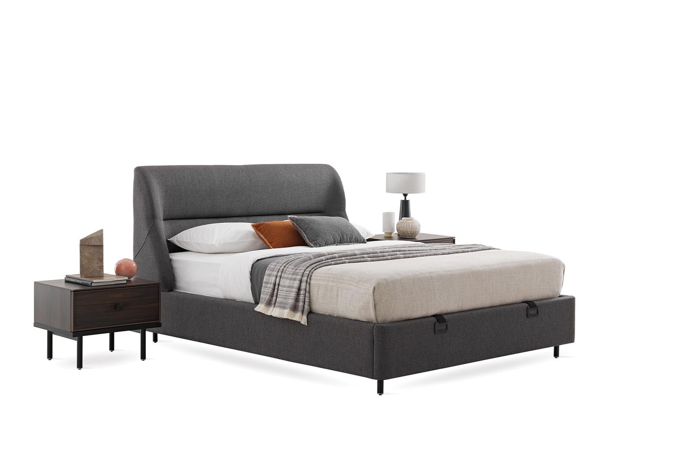 Тапицирано легло «Parma» + табла - с място за съхранение, повдигащ механизъм, система за безшумно затваряне