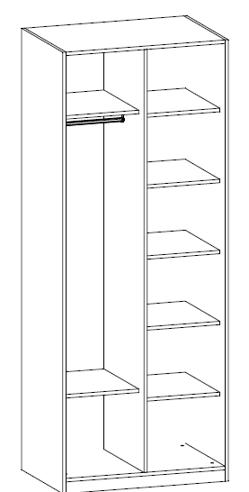 Модулен гардероб «Geralt» - 3 модула,