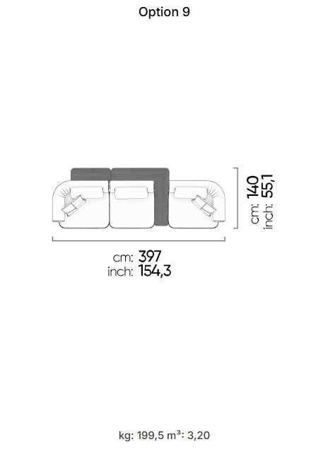 26 готови конфигурации на модулен диван «Kyoto»