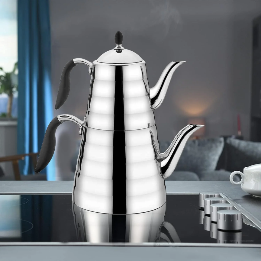 Комплект за турски чай «Viva Black A219» неръждаема стомана