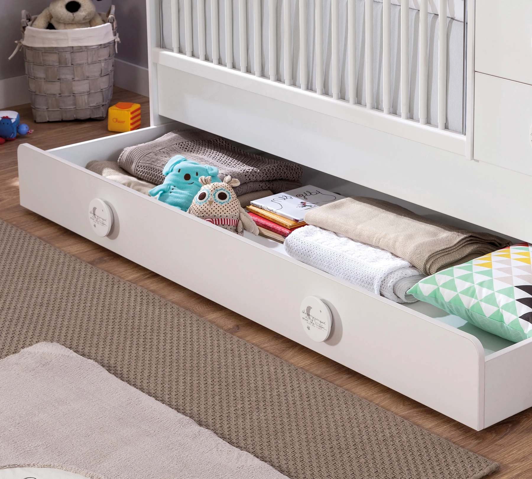 Трансформираща се бебешка кошара «Baby Cotton Sl» за матраци 80x130см и 80x180cm