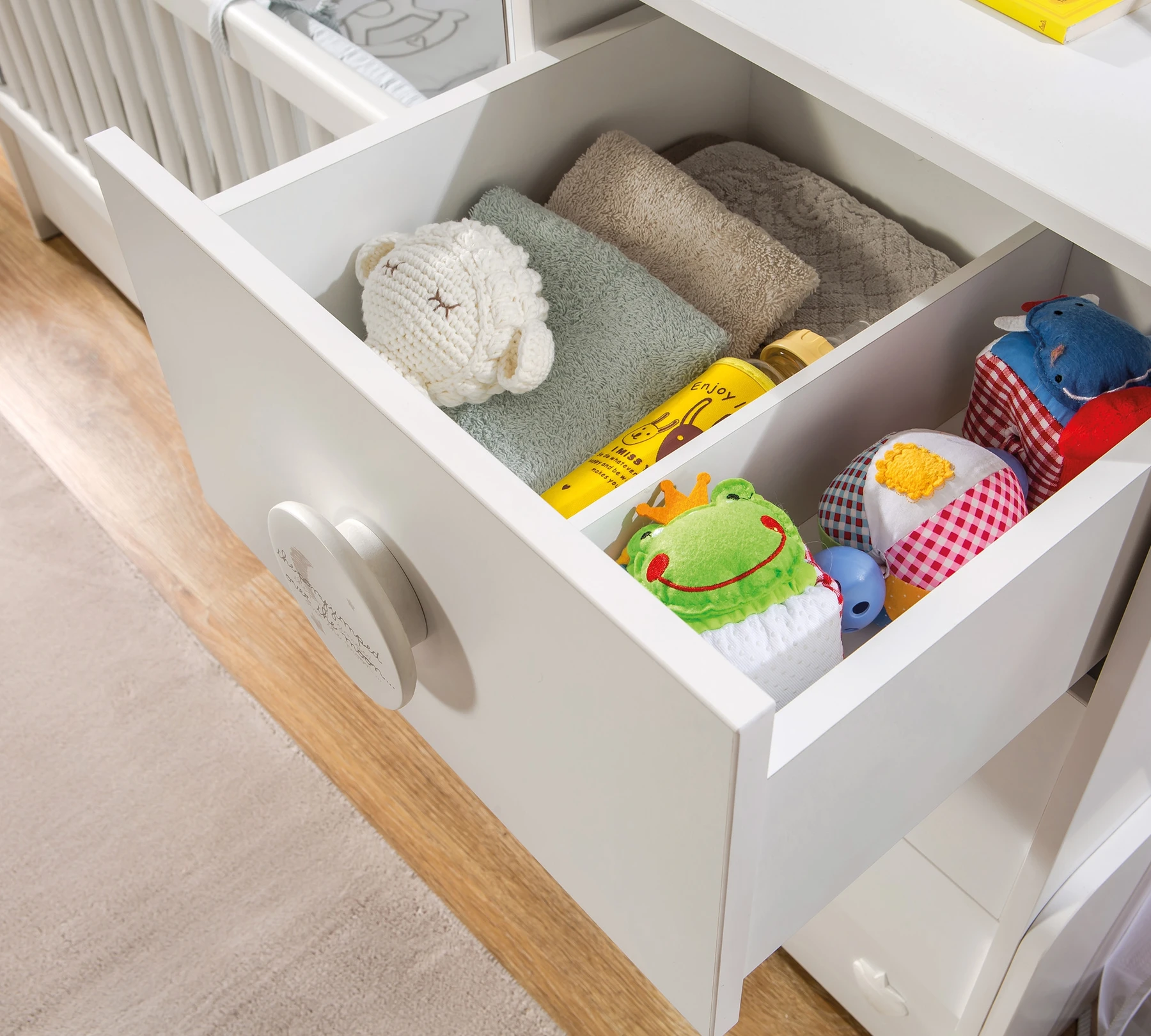 Трансформираща се бебешка кошара «Baby Cotton Sl» за матраци 80x130см и 80x180cm