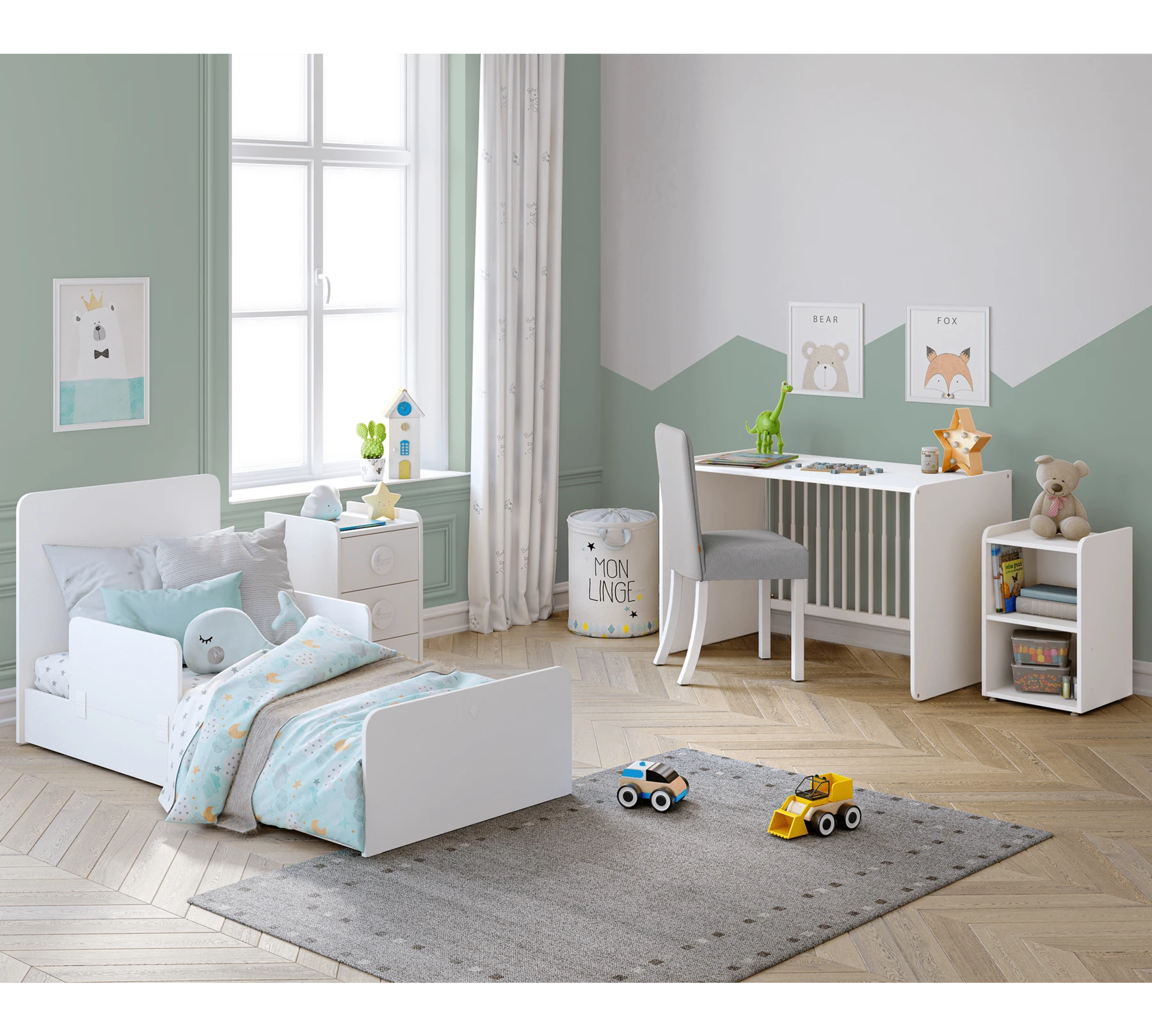 Трансформираща кошара Baby Cotton (70x115-70x160 Cm)