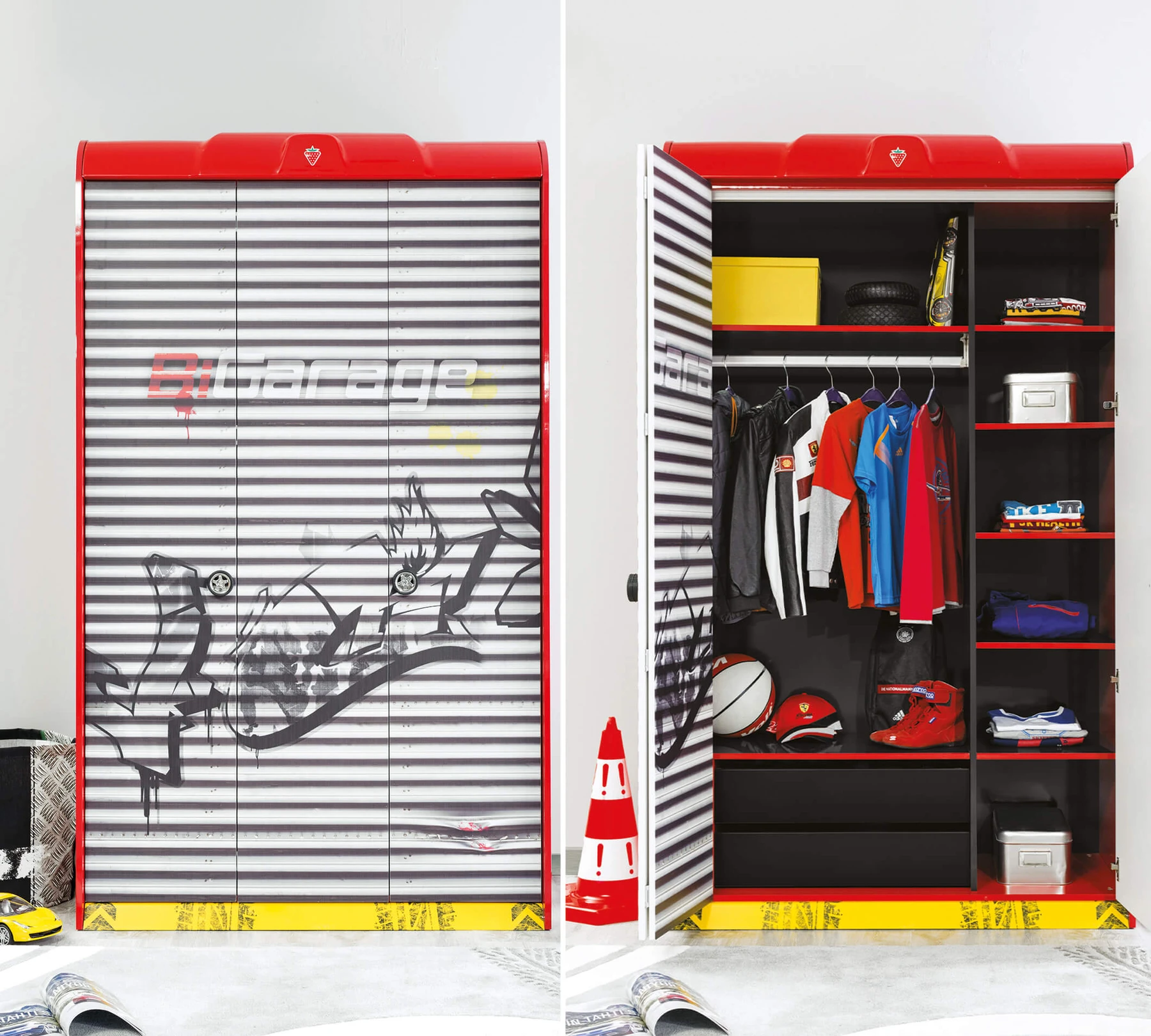 Трикрилен гардероб «Champion Racer» - ширина 120см