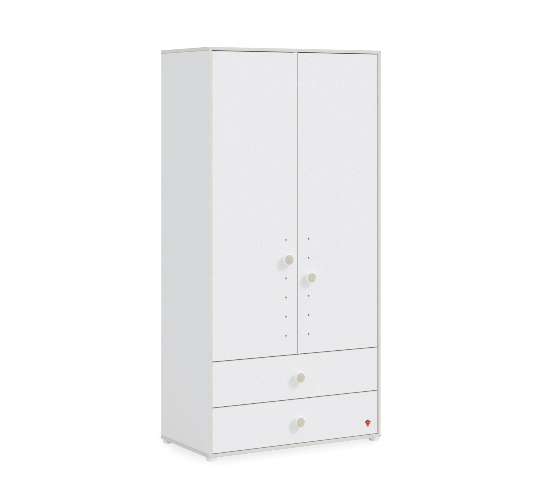Двукрилен гардероб «Montes White» - чекмеджета, ширина 101см