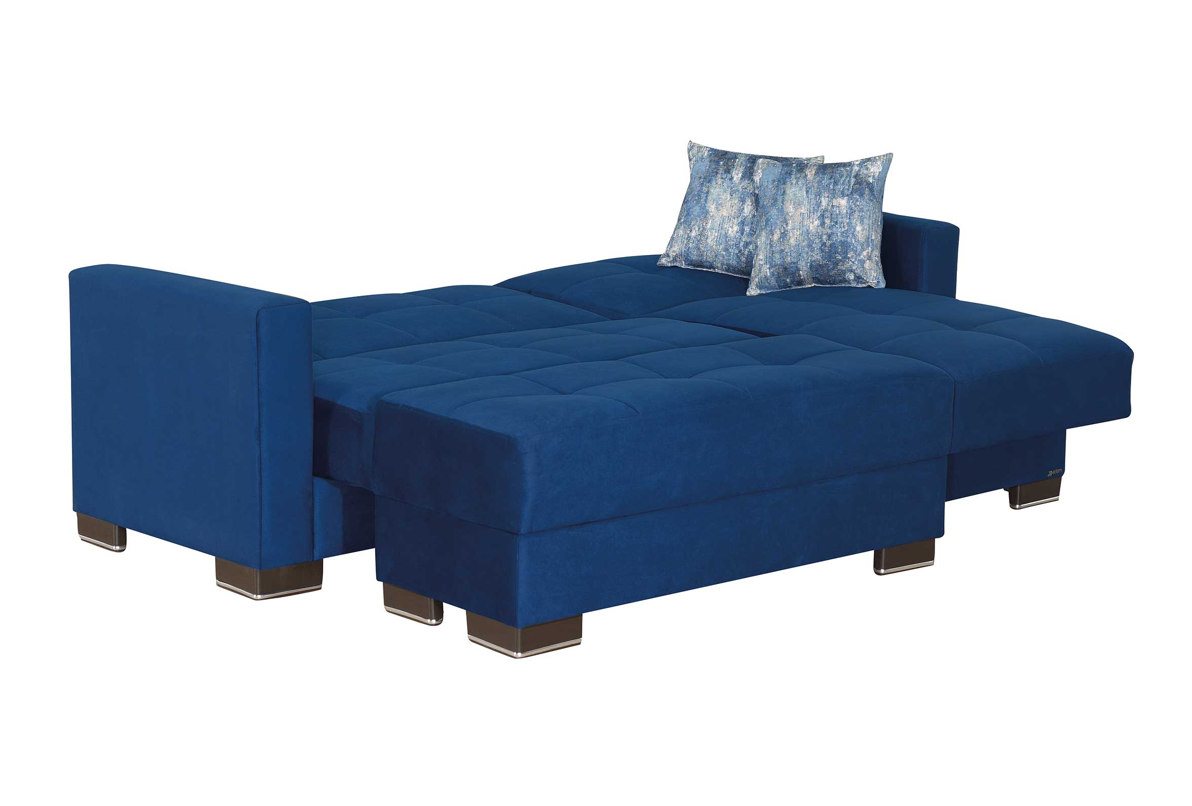 Ъглов разтегателен диван «Armada» + две декоративни възглавници, с място за съхранение, ширина 235см