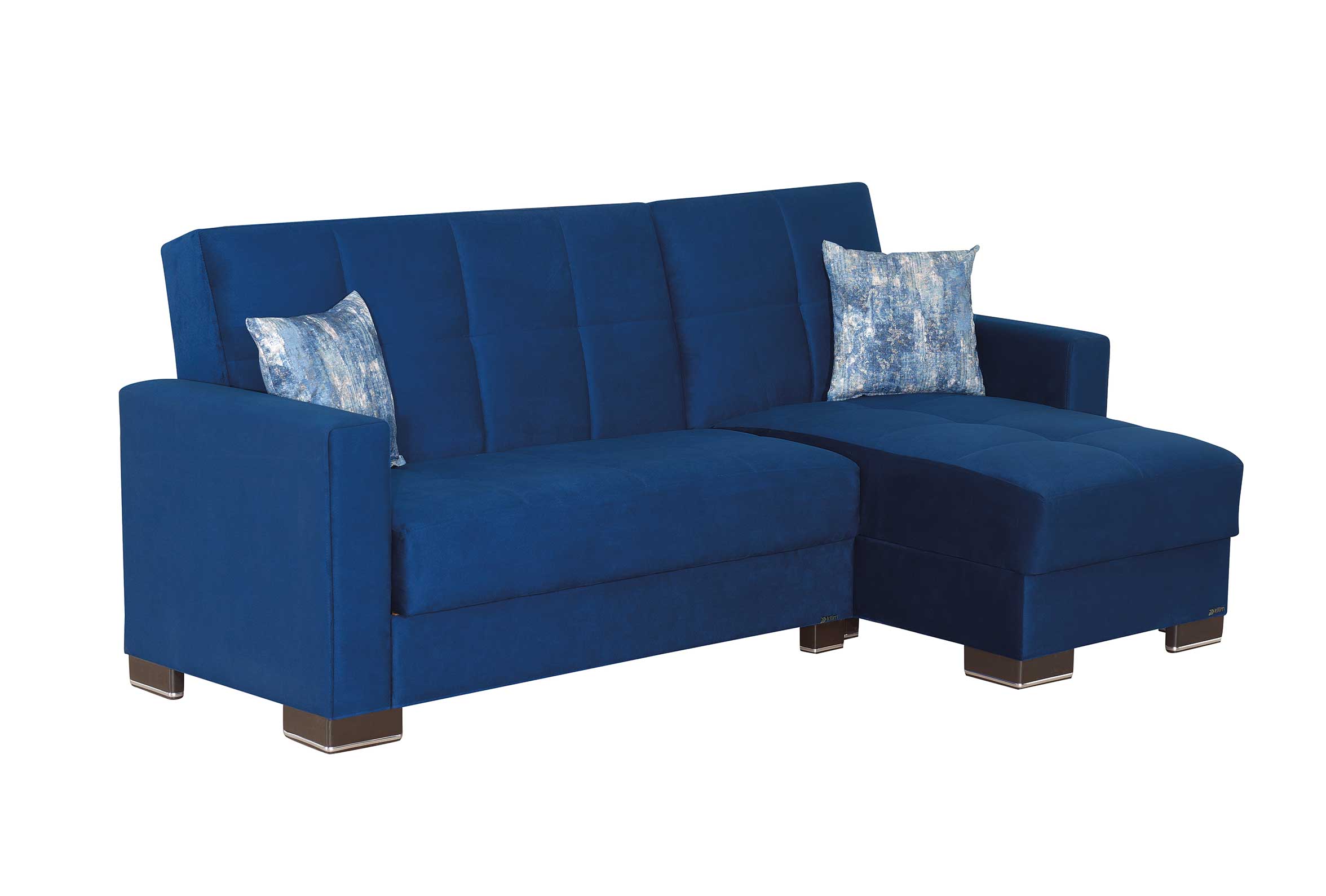 Ъглов разтегателен диван «Armada» + две декоративни възглавници, с място за съхранение, ширина 235см