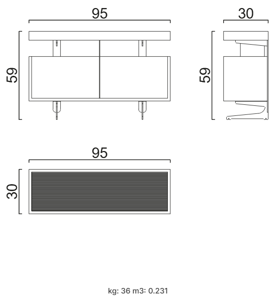 Конзолна маса «Audrey» - орехов фурнир
