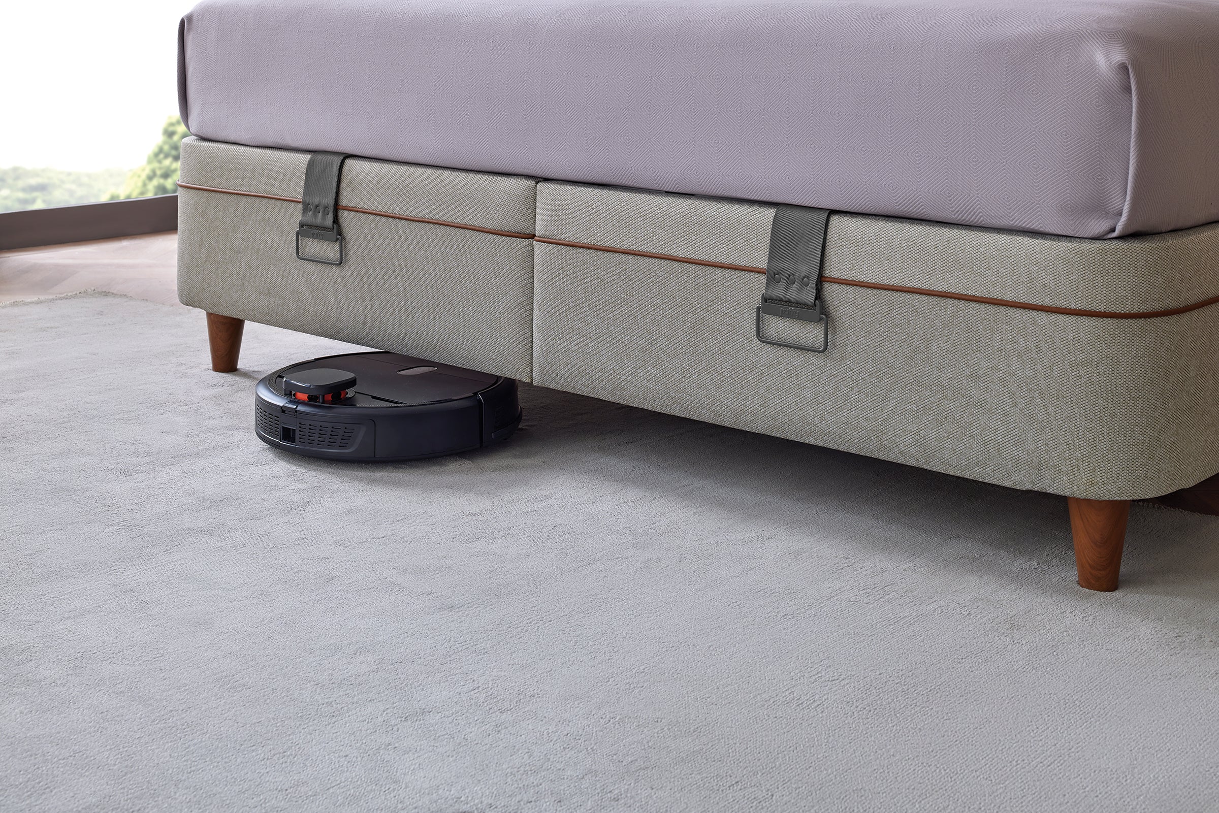 Тапицирано легло «Bamboo Pedic» + Матрак и табла - с място за съхранение, матрак с бамбукови влакна, с микрокапсули