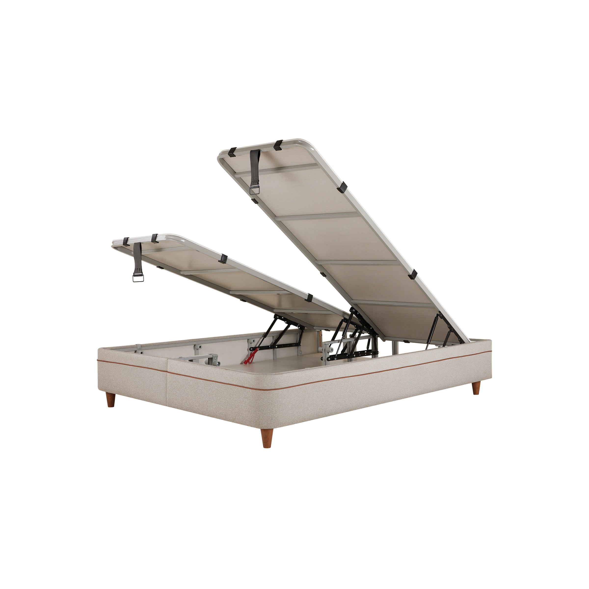 Тапицирано легло «Bamboo Pedic» + Матрак и табла - с място за съхранение, матрак с бамбукови влакна, с микрокапсули