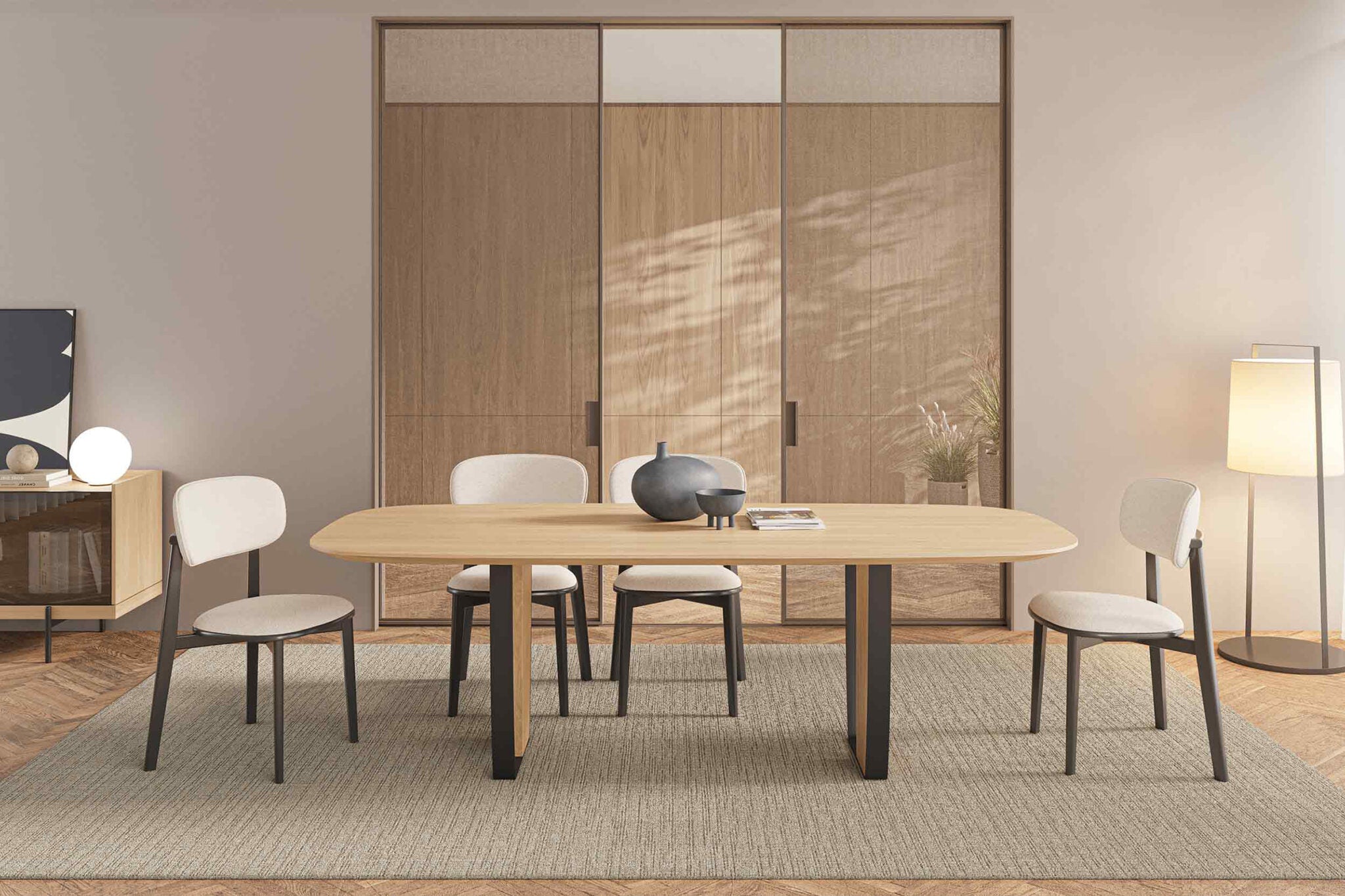 Трапезна маса «Barcelona» с естествен фурнир